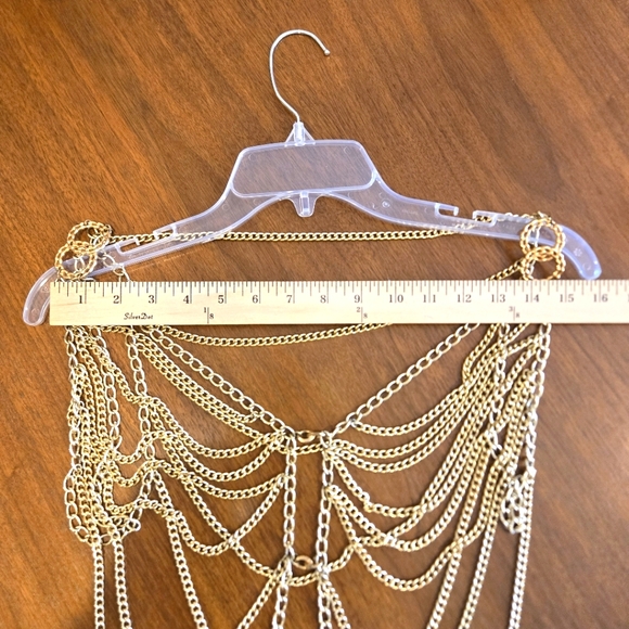 Vintage Goldtone Chain Vest, 70s, Size Small - Picture 14 of 16